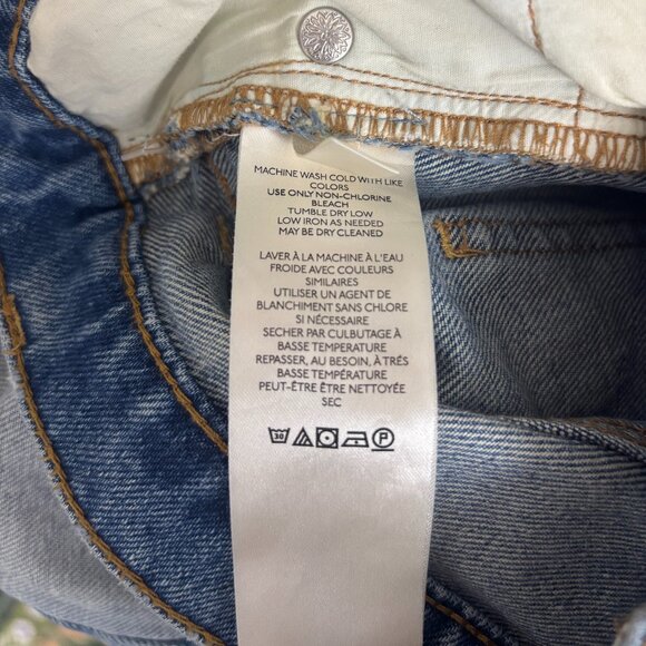 *Preloved - We The Free - Steinbeck Patched Straight Leg Jeans - Picture 7 of 8